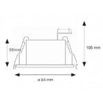 Foco Fijo Cuadrado Aluminio empotrar Niquel Mate IP65, Ideal para baño